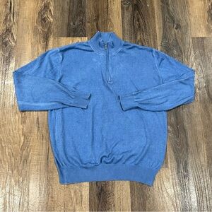 Codice  1/4 Zip Sweater Blue SZ XL size 56 Cotton Made in Romania